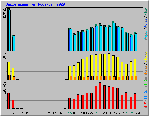 Daily usage for November 2020