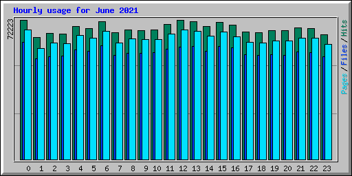 Hourly usage for June 2021